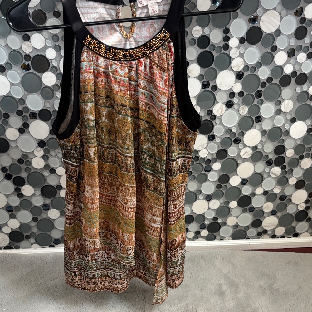 Multicolor Sleeveless Women's Top